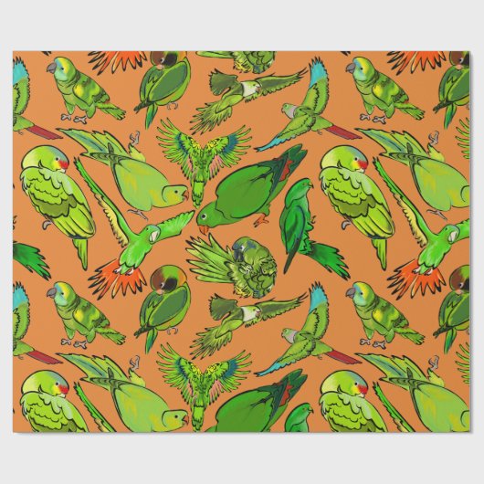 Grün plappert Packpapier nach (Flach)