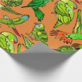 Grün plappert Packpapier nach (Ecke)