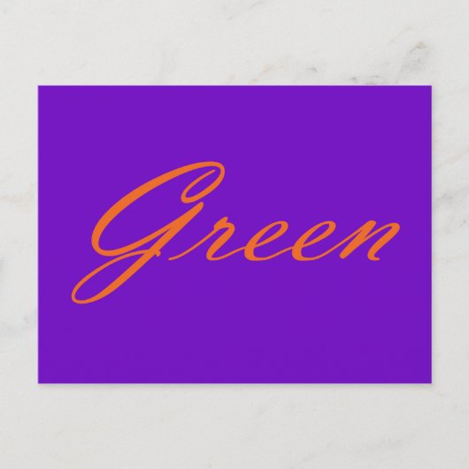 Grün Postkarte (Vorderseite)