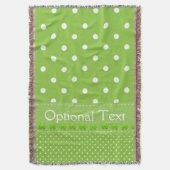 Grün, Punkte und Kleeblätter Decke (Vorderseite Vertikal)