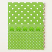 Grün, Punkte und Kleeblätter Planer (Rückseite)