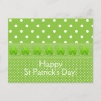 Grün, Punkte und Kleeblätter