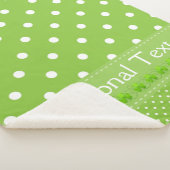 Grün, Punkte und Kleeblätter Sherpadecke (3/4)