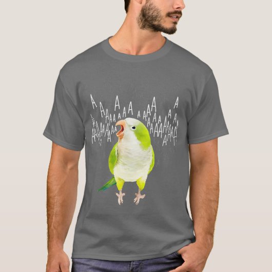 Grün-Quaker-Parrot T-Shirt (Vorderseite)