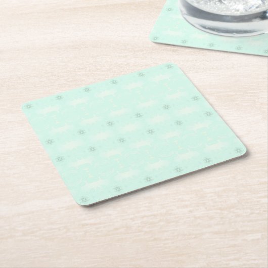 grün rechteckiger pappuntersetzer (angewinkelt)