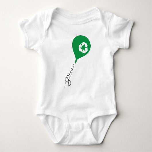 Grün recyceln baby strampler (Vorderseite)