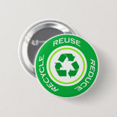 Grün recyceln - Knopf Button (Vorne & Hinten)