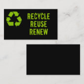 Grün recyceln Schablone Visitenkarte (Vorne/Hinten)