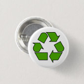 Grün recyceln Symbolknopf-Button für Erdtag Button (Vorne & Hinten)