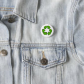 Grün recyceln Symbolknopf-Button für Erdtag Button (Beispiel)