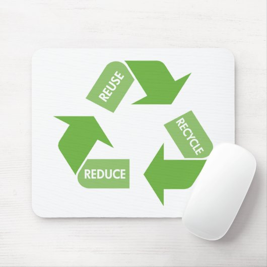 Grün recyceln Wiederverwendung verringern Mousepad (Mit Mouse)