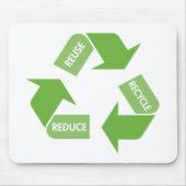 Grün recyceln Wiederverwendung verringern Mousepad (Vorne)