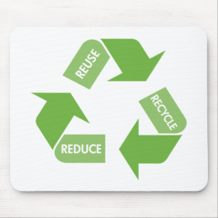 Grün recyceln Wiederverwendung verringern Mousepad