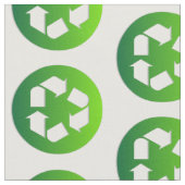 Grün recyceln Zeichen Stoff (Nahaufnahme)