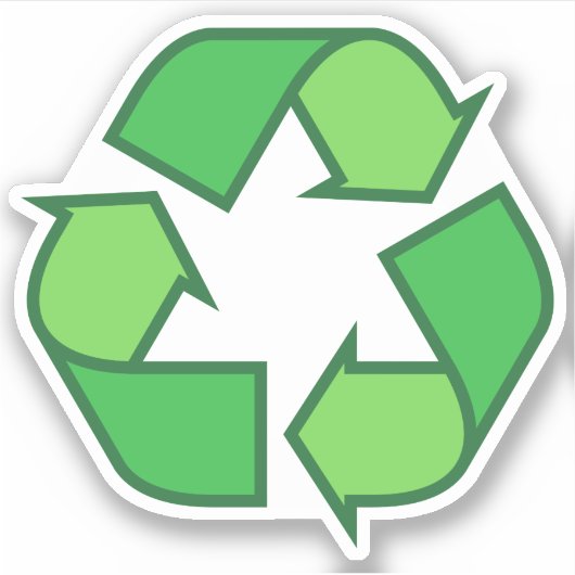 grün recycelnd Symbol Aufkleber (Vorderseite)