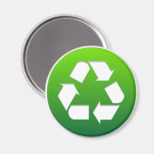 grün Recycelnd Symbol Magnet (Vorderseite/Rückseite)