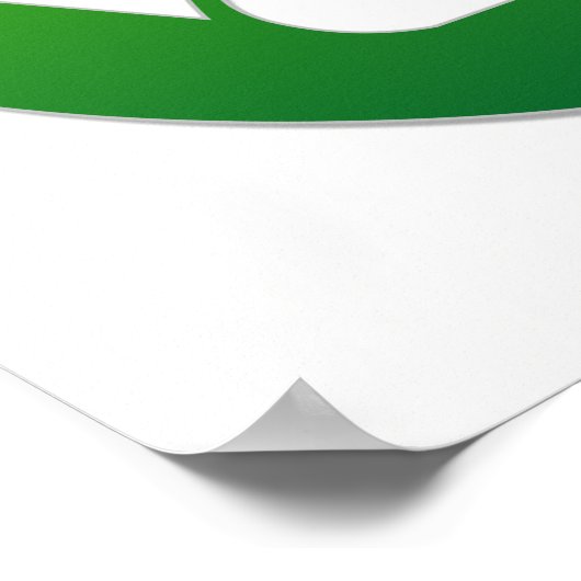 grün Recycelnd Symbol Poster (Ecke)