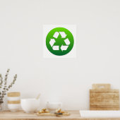grün Recycelnd Symbol Poster (Küche)