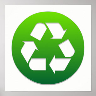 grün Recycelnd Symbol Poster