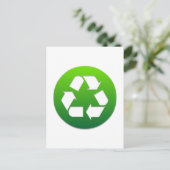grün Recycelnd Symbol Postkarte (Stehend Vorderseite)