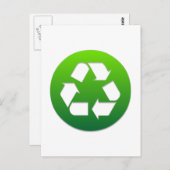 grün Recycelnd Symbol Postkarte (Vorne/Hinten)
