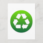 grün Recycelnd Symbol Postkarte (Vorderseite)
