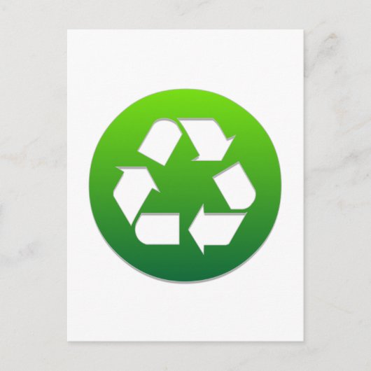 grün Recycelnd Symbol Postkarte (Vorderseite)