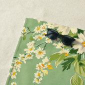 Grün Retro Floral  Strandtuch (Beispiel)