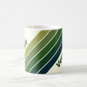 Grün Retro Fünf Streifen mit Namen Kaffeetasse (Mittel)