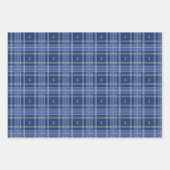 Grün, Rosa, Blauer Tartan Kariert mit Weihnachtsba Geschenkpapier Set (Vorderseite 3)