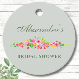 Grün-Rosa-Brautparty Geschenkanhänger