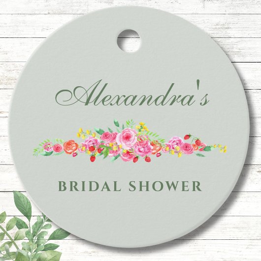 Grün-Rosa-Brautparty Geschenkanhänger