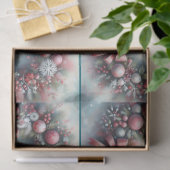 Grün/Rosa-Dekoupage Seidenpapier (Geschenk)