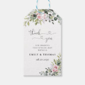 Grün Rosa Hochzeitstags-Geschenk Geschenkanhänger (Vorderseite)