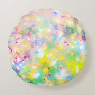 Grün/Rosa Holografisches Rundkissen Rundes Kissen