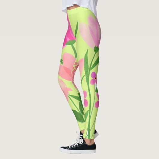 Grün-rosa Leggings (Links)
