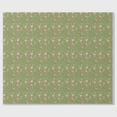 Grün/Rosa Niedlich Bird Baby DuscheWrapping Paper Geschenkpapier (Flach)