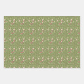 Grün/Rosa Niedlich Bird Baby DuscheWrapping Paper Geschenkpapier Set (Vorderseite)