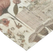 Grün/Rosa Patchwork Vintage Blumenmuster Tischdecke (Schrägansicht)