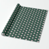 Grün & Rosa Punkte Geschenkpapier (Ungerollt)