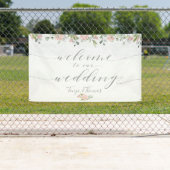 Grün & Rosa Silber Kalligraphie Willkommen Banner (Insitu)