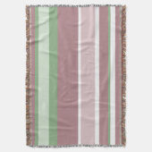 Grün, Rosa und Pink Streifen Decke (Vorderseite Vertikal)