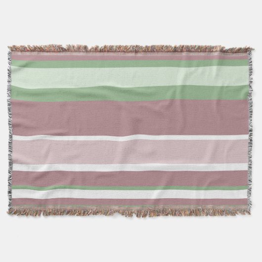 Grün, Rosa und Pink Streifen Decke (Vorderseite)