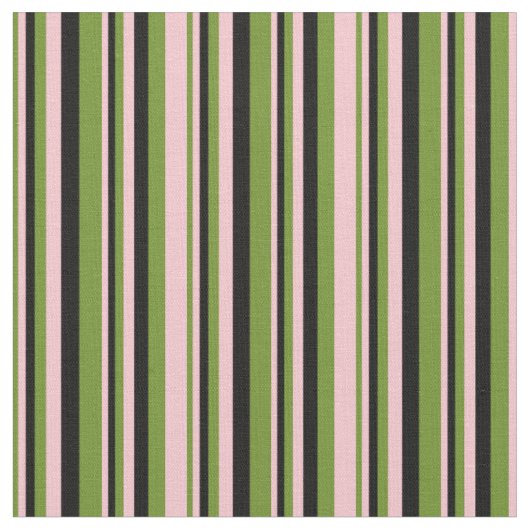 Grün, Rosa und Schwarz/Streifen-Muster Stoff (Nahaufnahme)