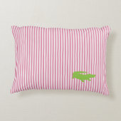 Grün rosa Vorher Personalisierter Name Dekokissen (Rückseite)