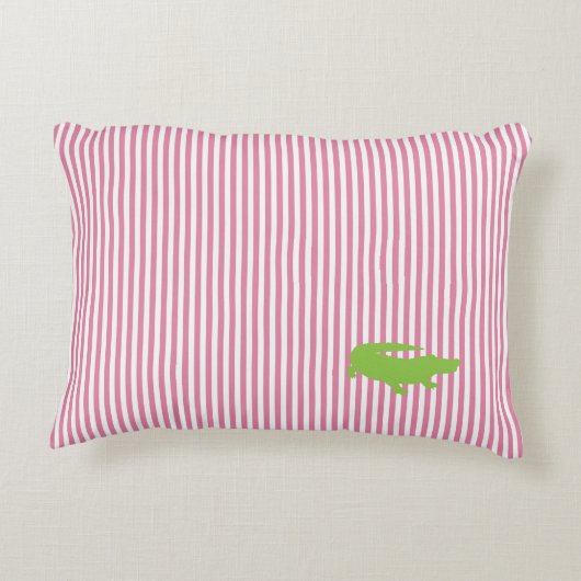 Grün rosa Vorher Personalisierter Name Dekokissen (Rückseite)