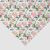 Grün rosa Weihnachtsgebäck Blume Aquarell Seidenpapier (Ausschnitt)