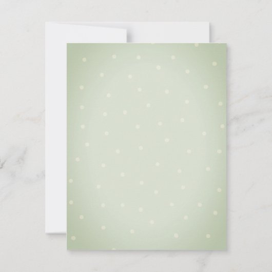 Grün Rose Probe Abendessen Einladung (Rückseite)