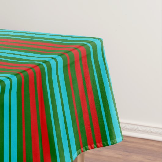 Grün Rot Blau Streifen Muster Tischdecke (Beispiel)