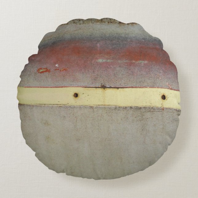 Grün, Rot, Blau und Gelb rostfrei Rundes Kissen (Vorderseite)